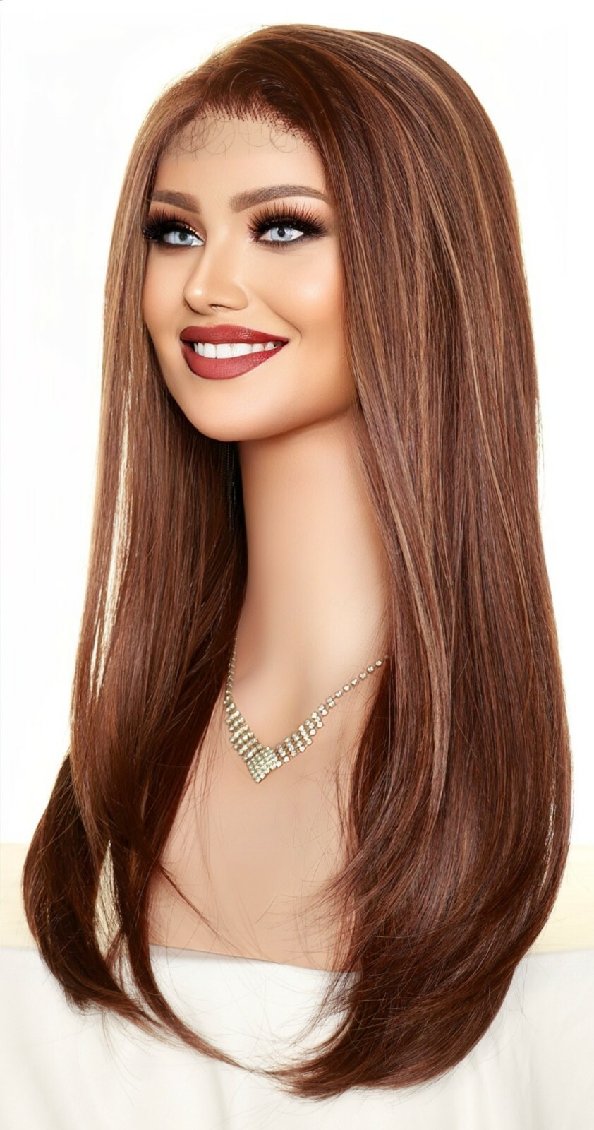 LACE FRONT HAND TIED WIG LONG STRAIGHT P4/27/30 GORGEOUS SEXY 1464