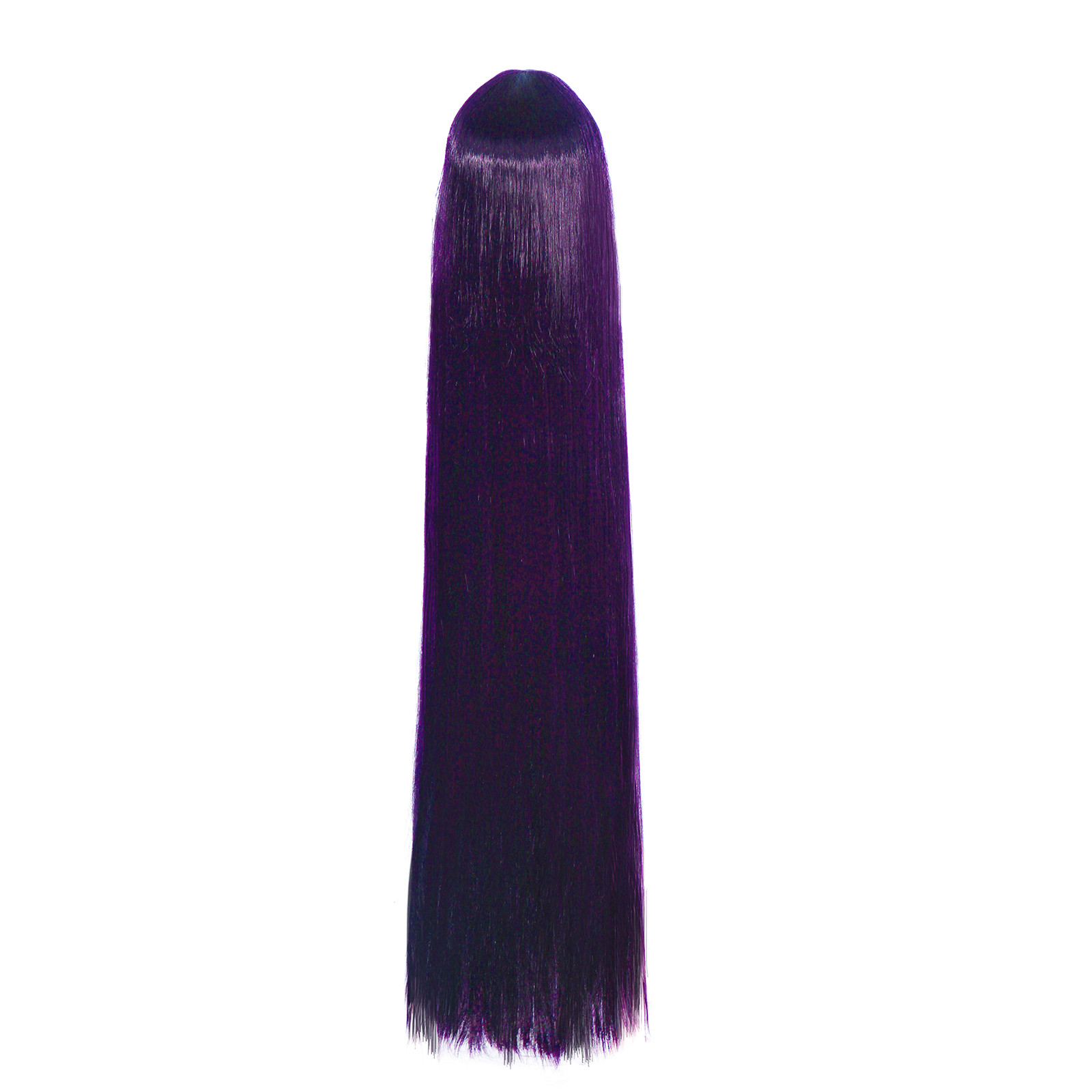 LOL buys a pair of straight purple role-playing wigs