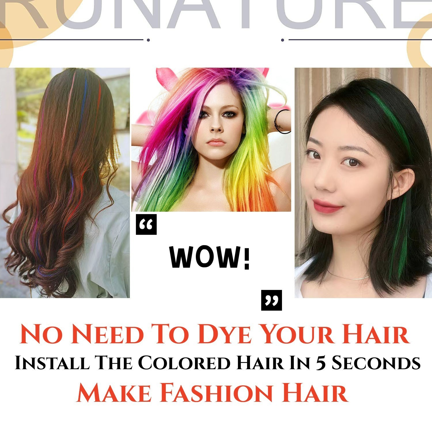 Colored Hair Rainbow I Tip Human Hair Extension With FREE Micro Beads and Hook
