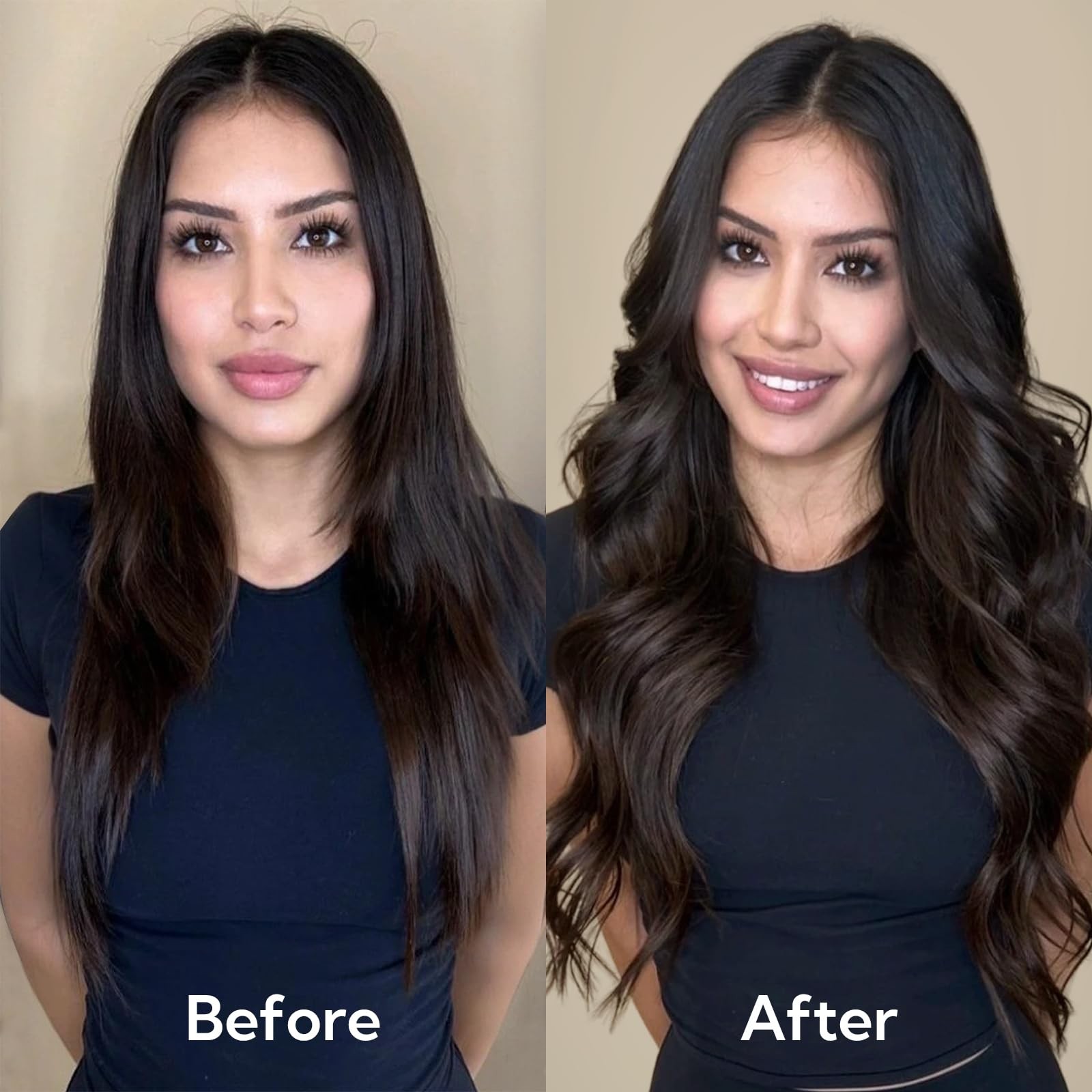 Hotbanana Tape-In Hair Extensions 20 Inch 40Pcs 100G Balayage Dark Brown Mixed