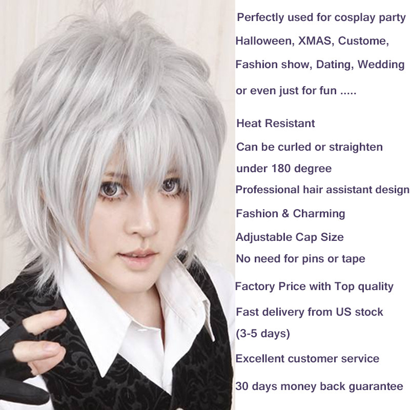 Lady Girl Wig Women Wen Unisex Short Full Hair Wigs Cosplay Party Heat Resistant
