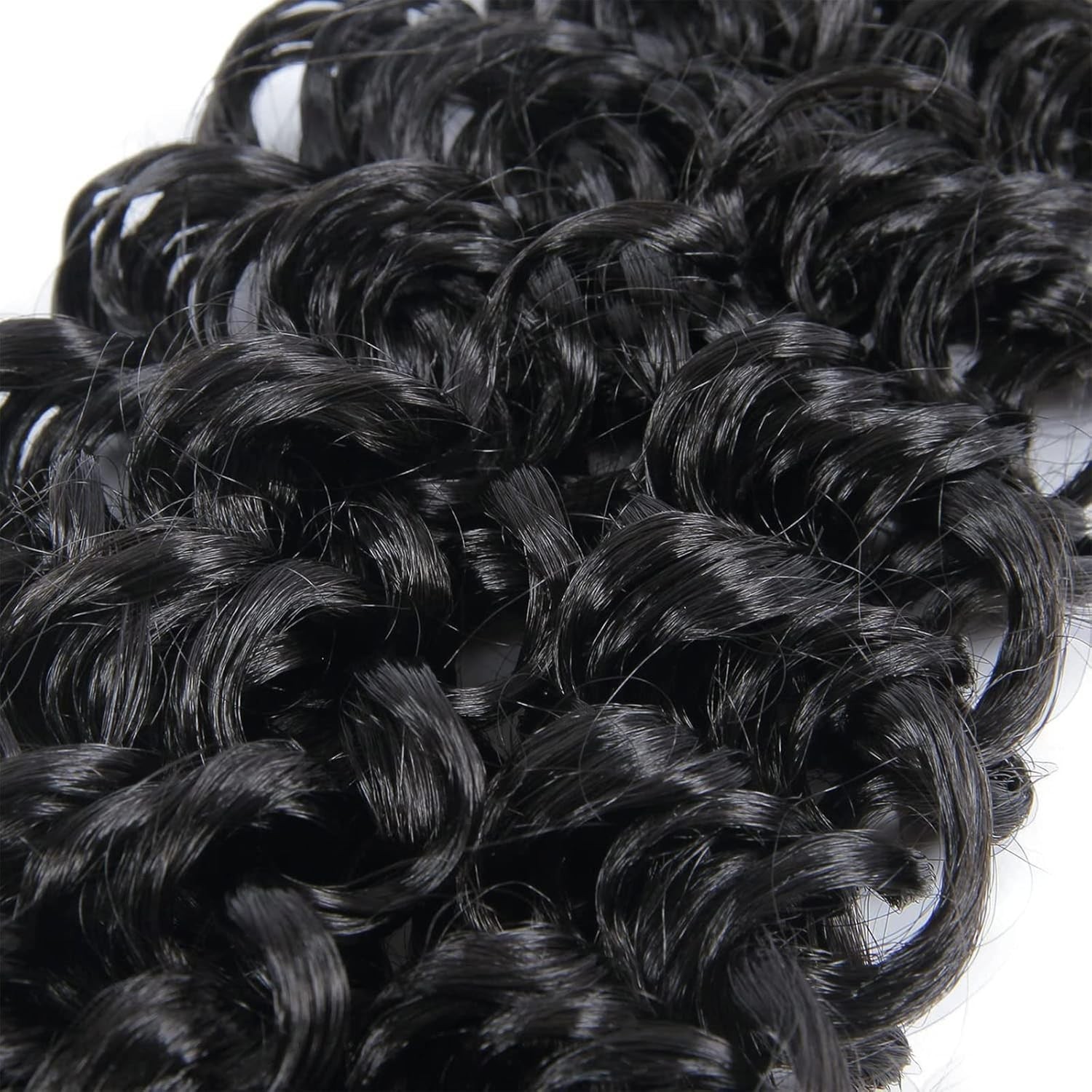 8 Packs Synthetic Bohemian Crochet Water Wave Hair 18in for Women Natural Black