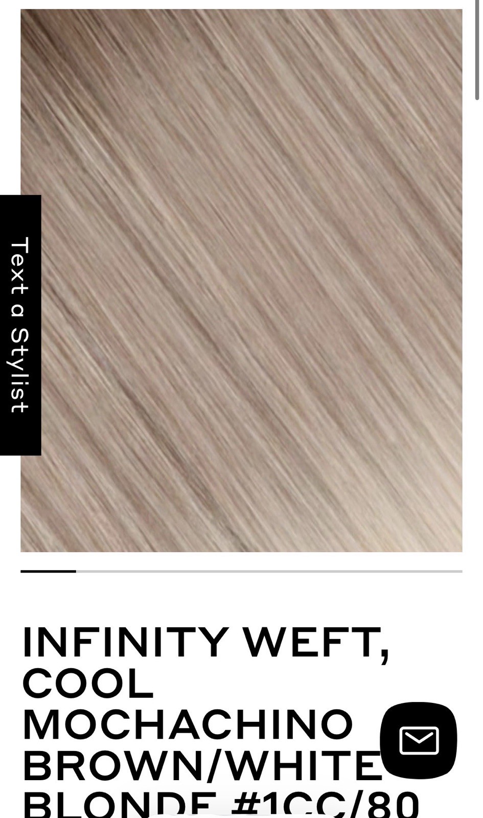 BELLAMI INFINITY WEFT HAIR EXTENSIONS 16in 60g Cool Mocachinno Brown White Blond