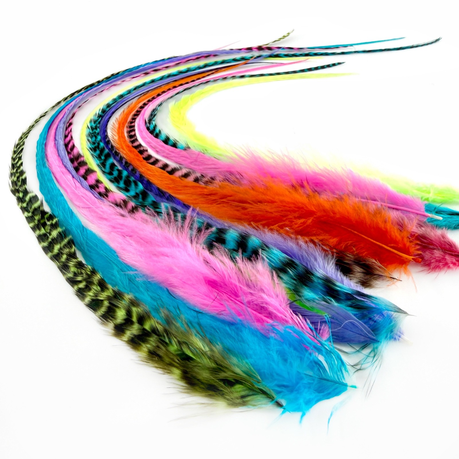 21 pcs. Feather Hair Extensions 6″-10″ + DIY Kit, Whiting Farms -Color of Choice