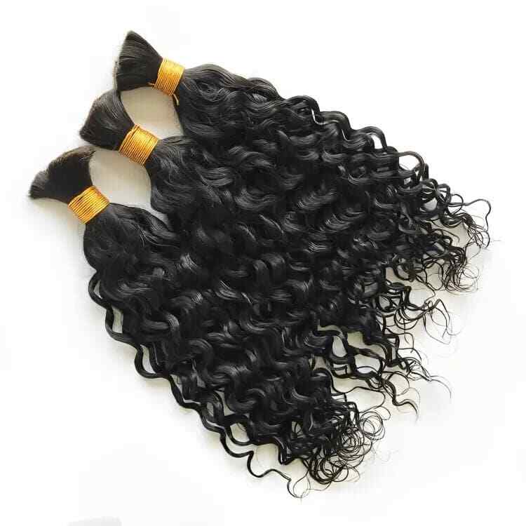 Diamond Grade Bulk Hair for Micro Braids 100% Human mink Hair 100g/bundle – 22″