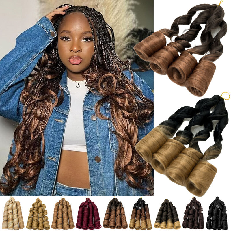 US French Curl Braiding Hair 24″ Pre-Stretched Bouncy Braiding Extensions Plaits