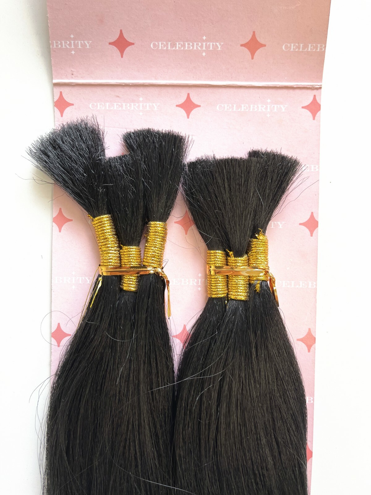 Blended Human Hair Yaki Bulk Straight for Braiding 16-20”(32 Colors)