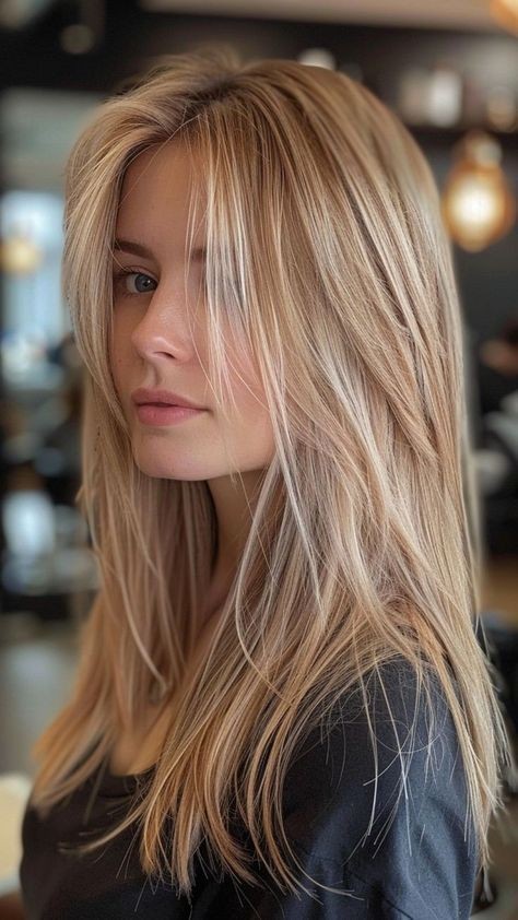 Balayage Ombre Beige Golden Blonde Highlight Lace Front Wigs 100% Human Hair Wig