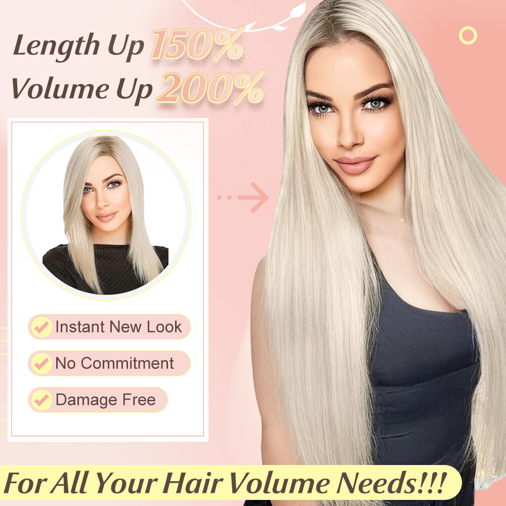 Natural Clip in Hair Extensions 8Pieces Curly Long Thick Real As Human Balayage