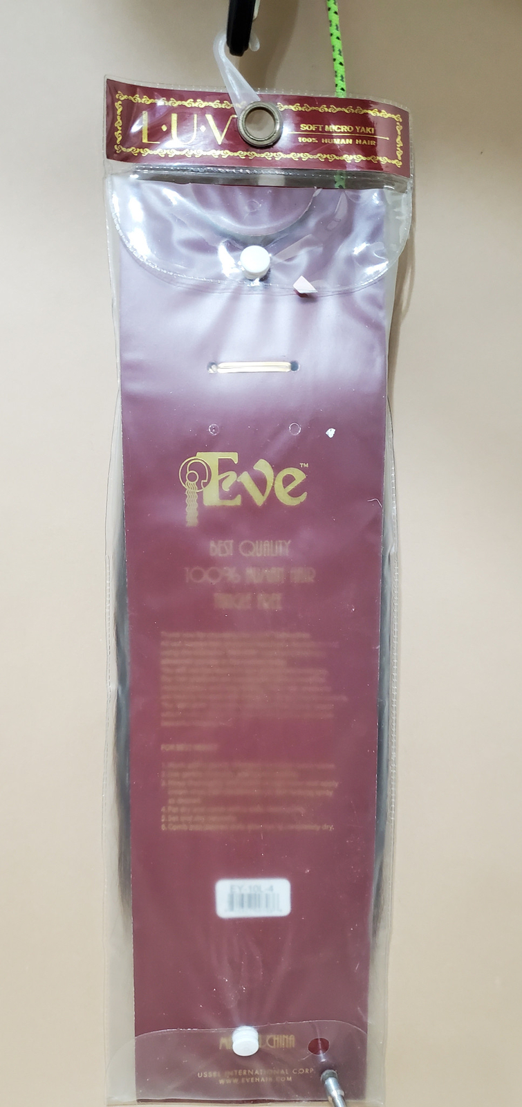 Eve Sew In Weave Soft Micro Yaki Straight 100% Human Hair Extensions Brown 4 10″