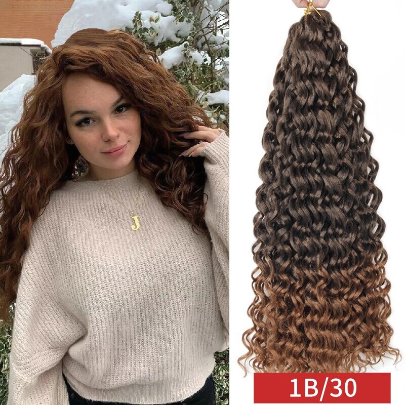 24″ Wave Crochet Braiding Hair Curls Hair Synthetic Braiding Hair Extensions