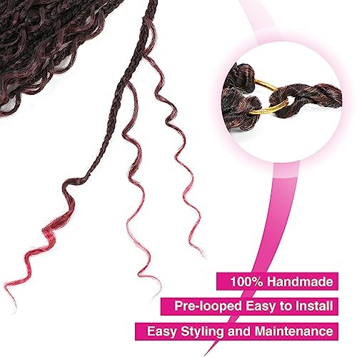 12inch Goddess Box Braids Crochet Hair Boho Box-Braids 12 Inch(Pack of 8) TBUG