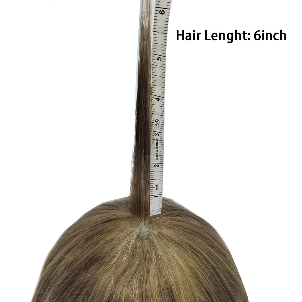 Mens Toupee Hairpiece 0.06mm Thin Skin Invisible V-Loop Poly Pu Hair System Wig