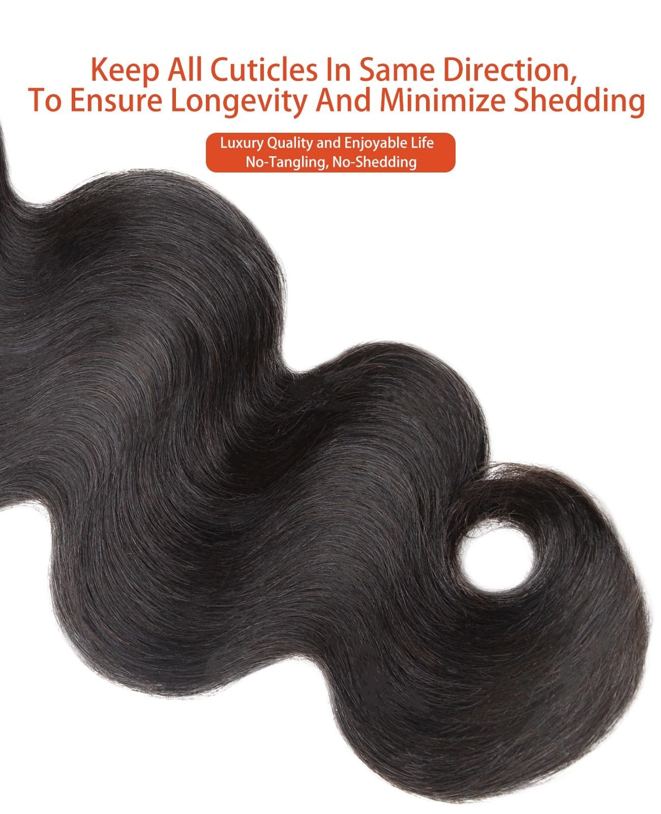 26 Inch Body Wave Human Hair Bundle – 100% Raw Indian, Thick & Silky, No Sheddin