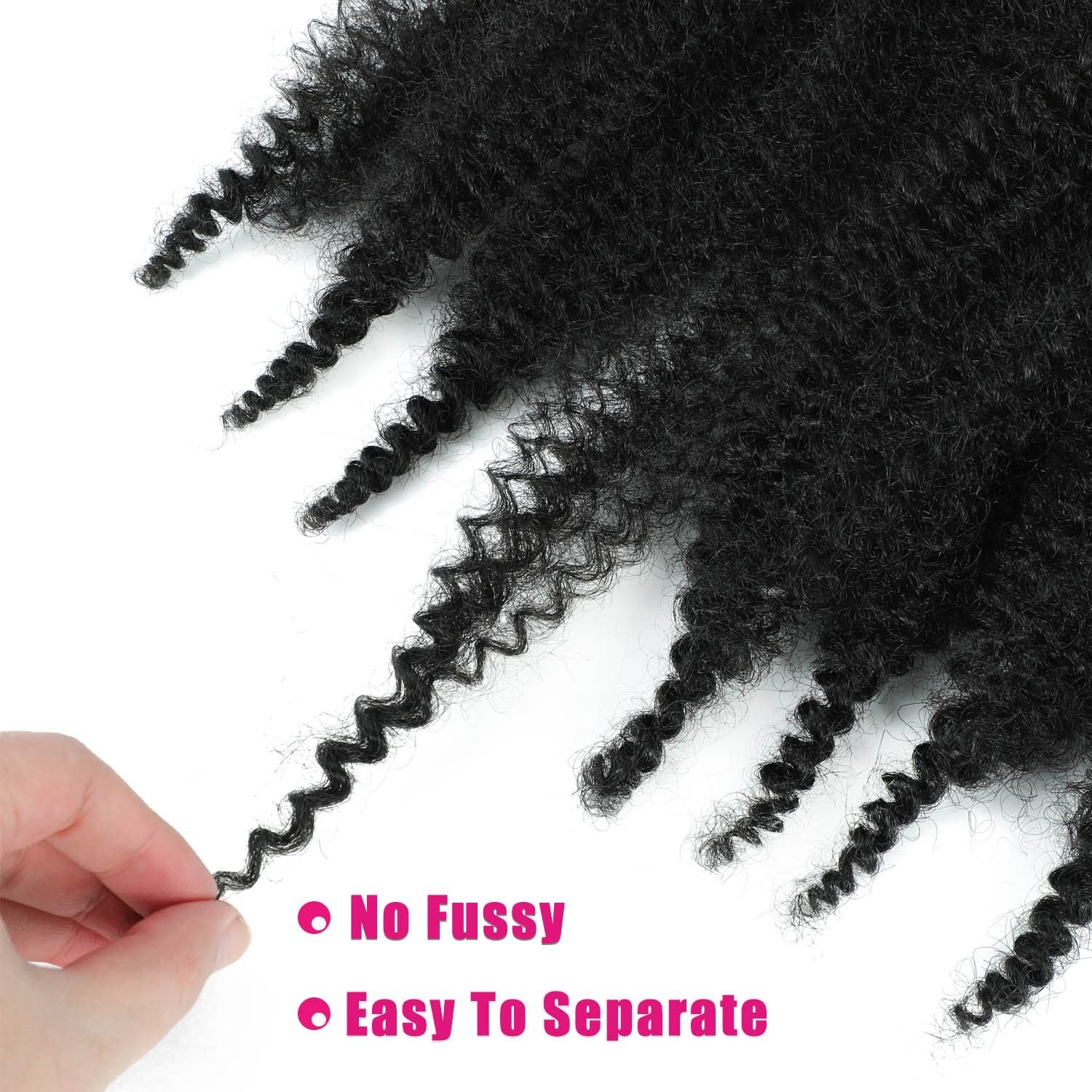 Lightweight 8 Inch Spring Twist Hair – Pack of 3, Pre-Separated for Easy Styling