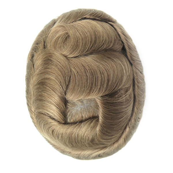 Toupee For Men Human Super Thin Skin Men Hairpieces Wig Colored 8inchx10inch