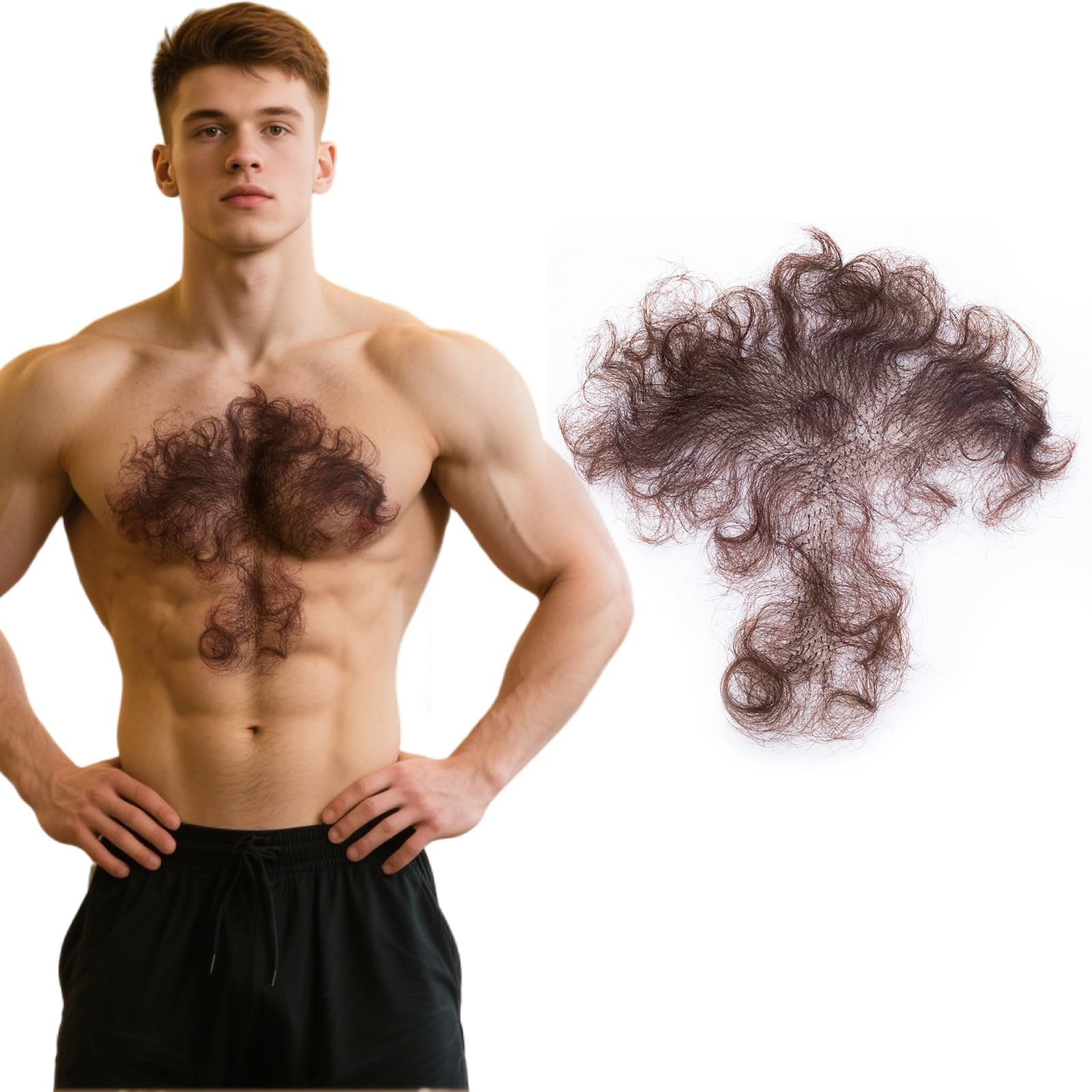 Fake Chest Hair Body Hairs Adding Hair Volume Enhancement of Manliness Handma…