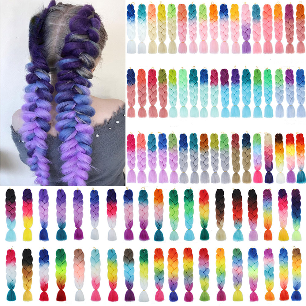 1 Pack 24Inch Synthetic Braiding Hair Synthetic Crochet Braids Hair Extensions