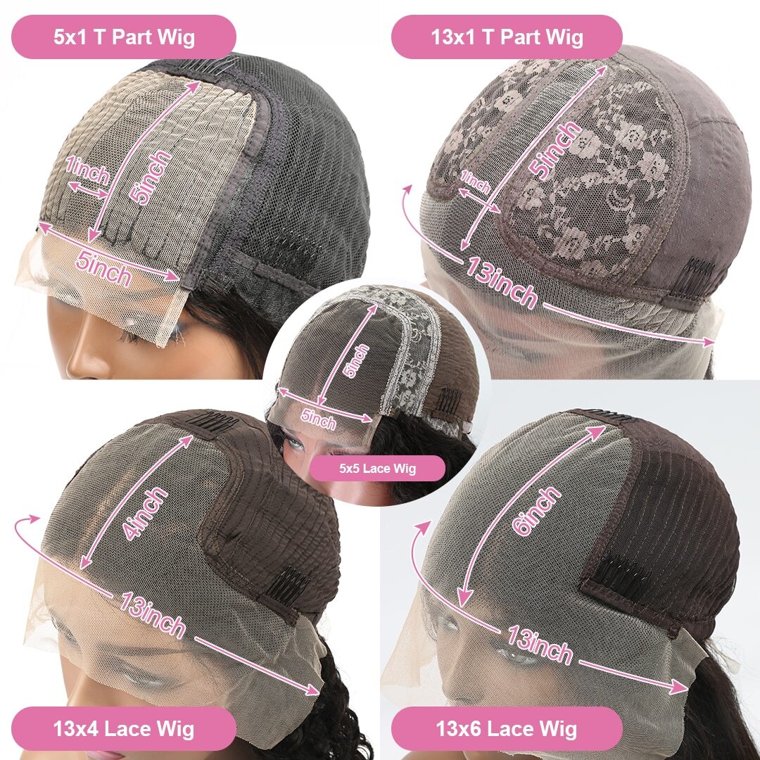 Body Wave Short Bob Wig 5×1 T Part Wig Deep Wave Frontal Wig Human Hair Wigs