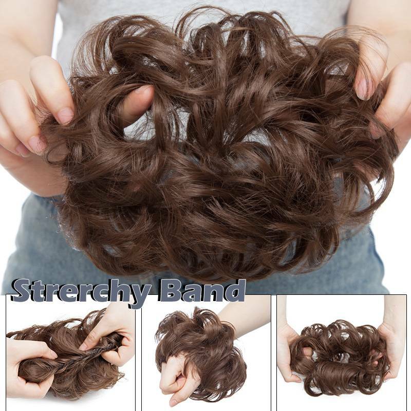 US Seller Real Large Thick Easy Messy Scrunchie Hair Bun Extenion Updo Hairpiece