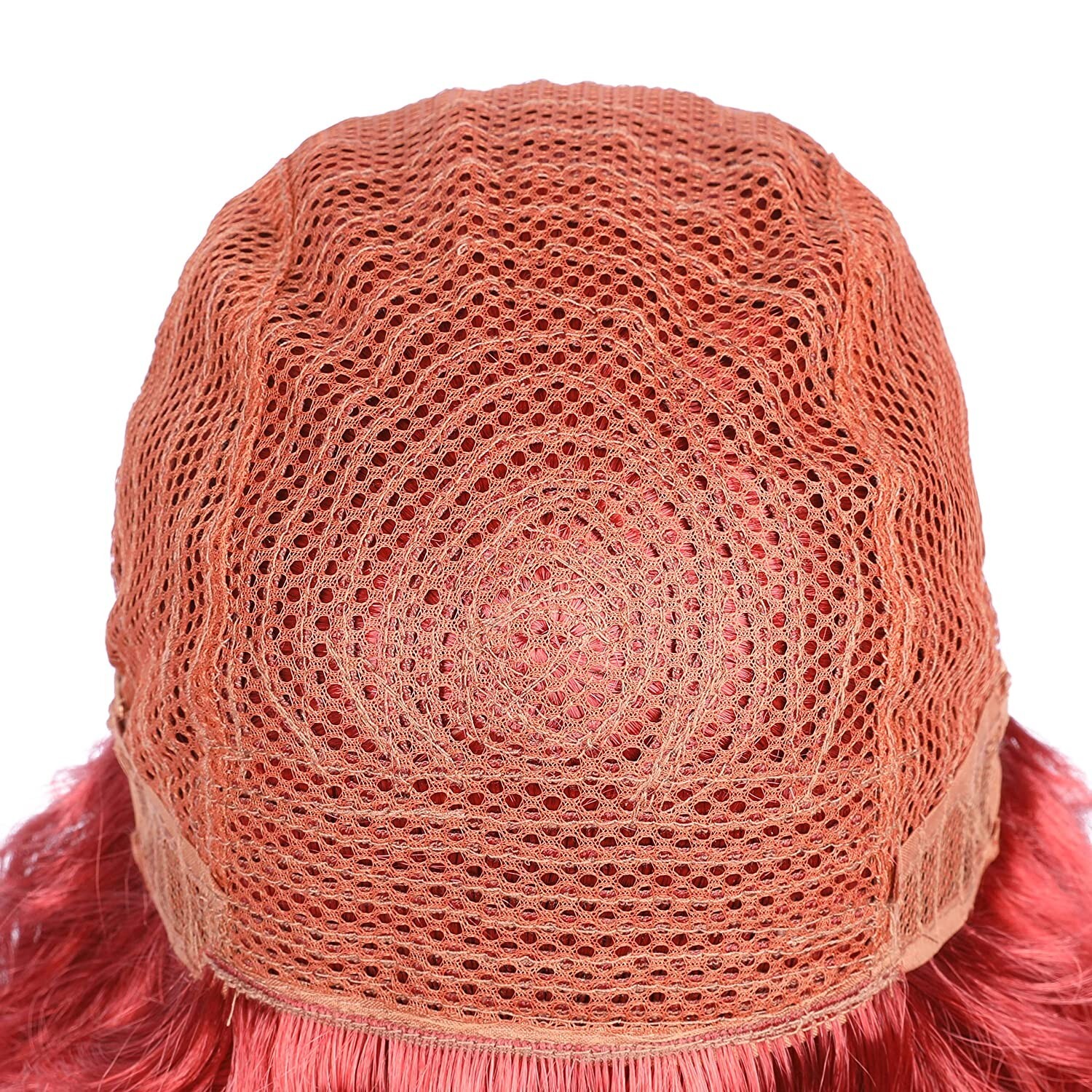 Onedor Girl’s Long Curly Red Synthetic Wavy Hair Mermaid Cosplay Wigs