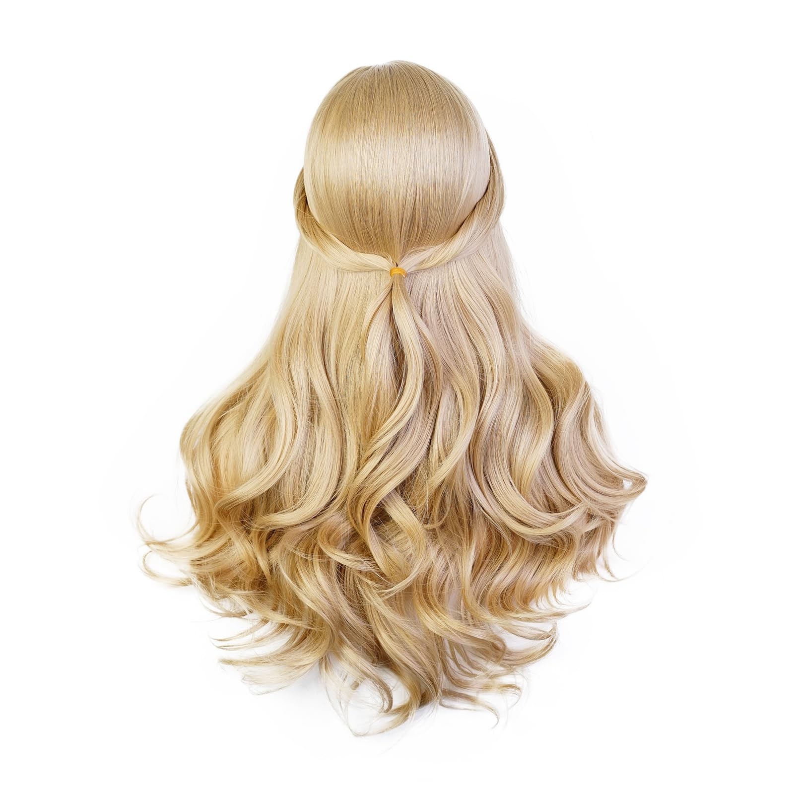 28inch Princess Long Wave Natural Platinum Blonde Wig for Women Halloween Cos…