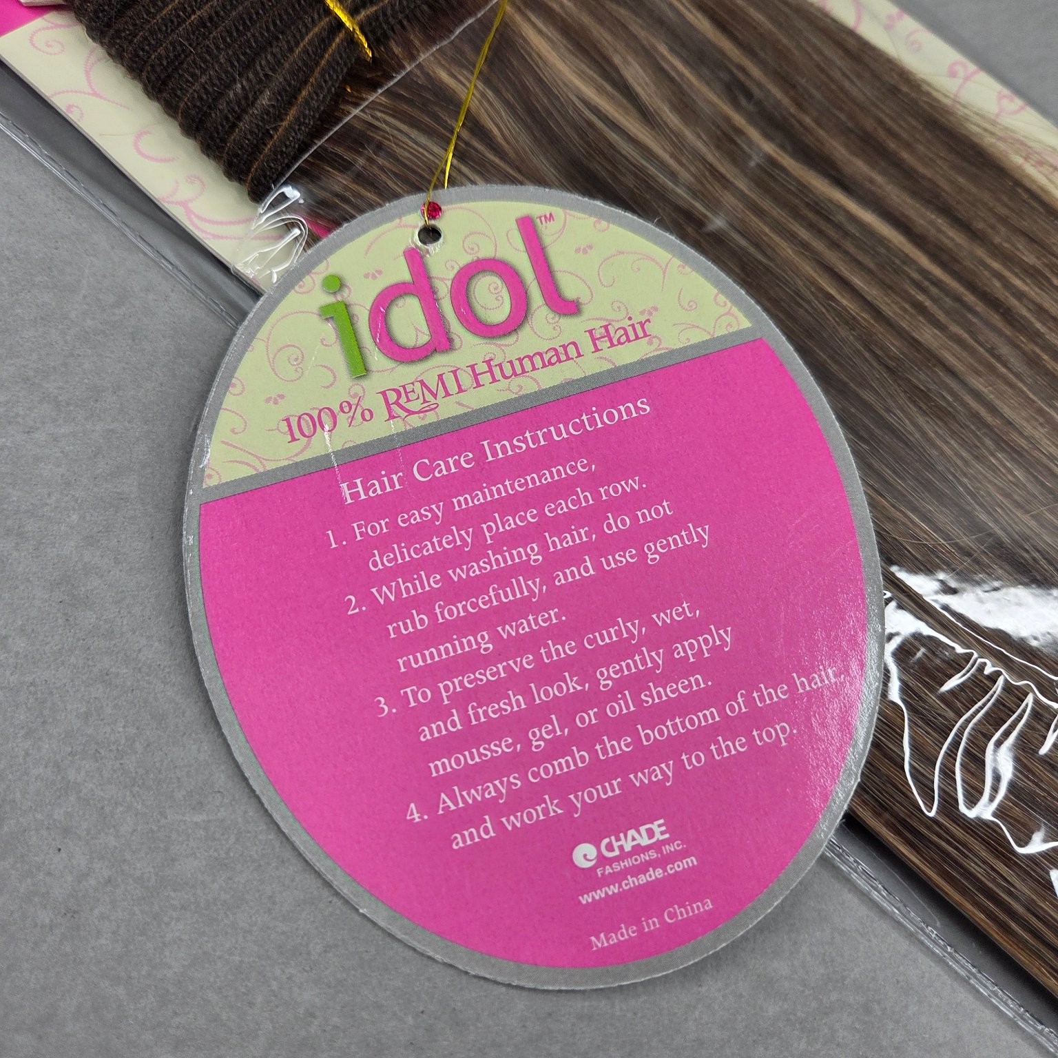 idol INDIAN REMI 100% Human Hair Extensions Yaki Weave F4/27 16S