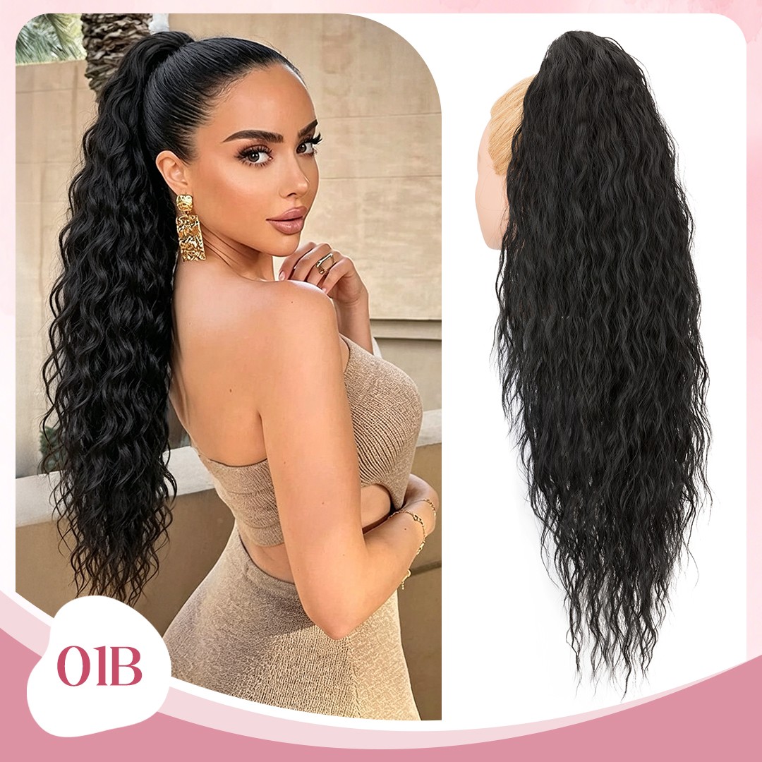 Mega Long & Thick 30″ Fluffy Messy Loose Wave Claw Clip Ponytail Hair Extensions