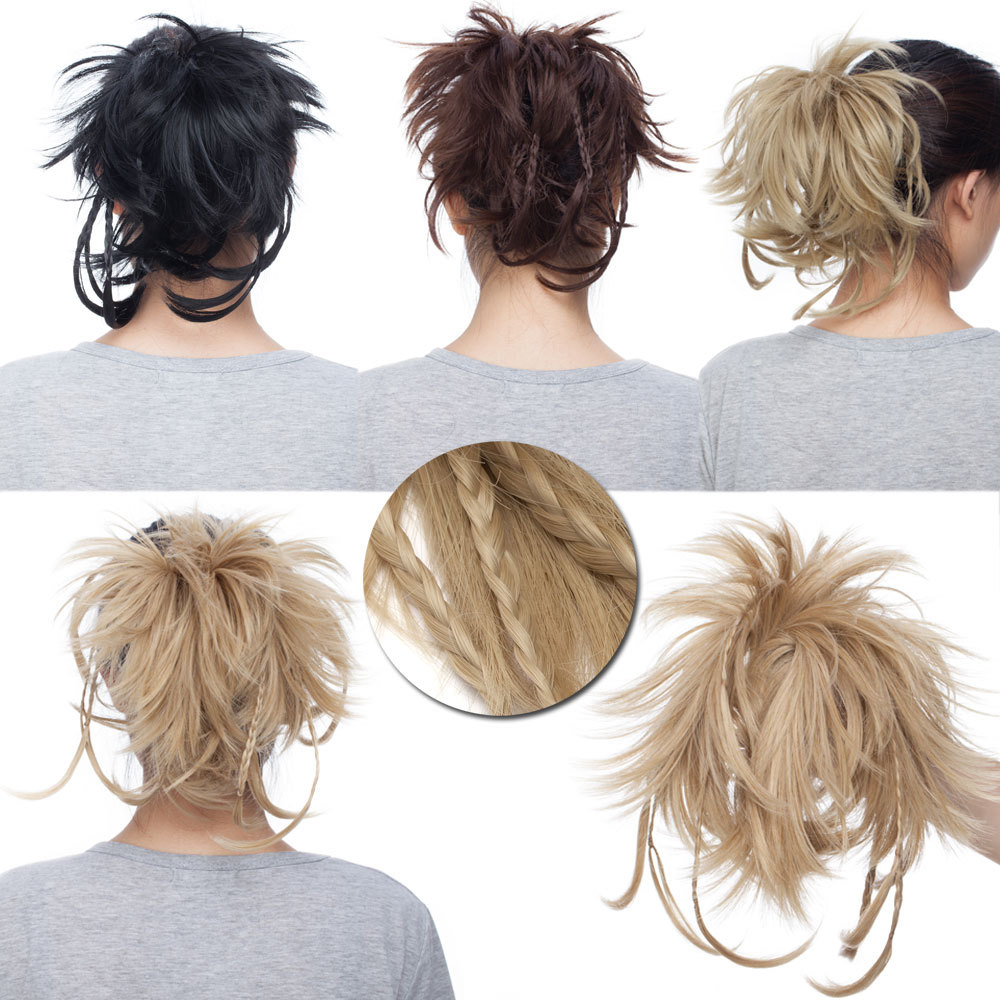 12″ Short Ponytail Hairpiece Claw Clip On Flexible Messy Hair Extensions Soft US