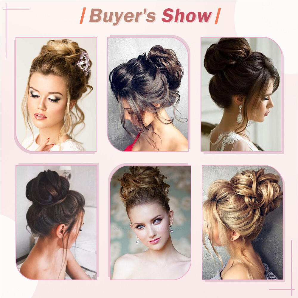 Hair Scrunchies 85g Real Large Hair Buns Hair Extension Thick As Human Ponytail