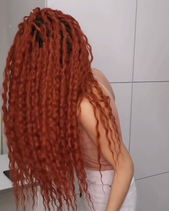 Double Ended Platinum Blonde Curly Dreadlock Extensions – 50 Strands Wavy Croche