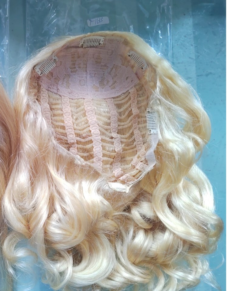 3/4 Half wigs 100% remy human hair half wig body wave hair weft cap