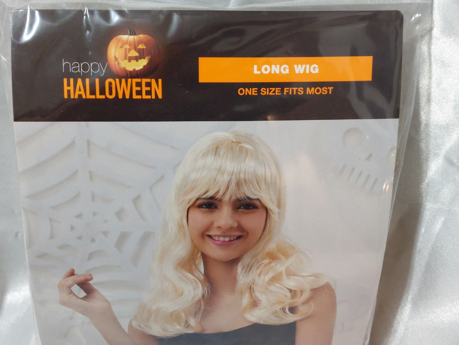 HAPPY HALLOWEEN LONG BLONDE WIG – ONE SIZE FITS MOST – SEALED NEW IN BAG