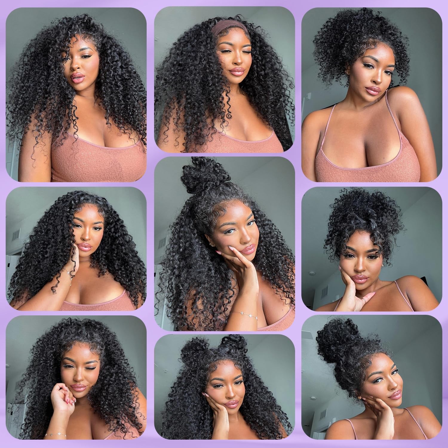 Wigcool Half Wig Human Hair Glueless Wigs Upgrade 3 In 1 Half Wig Drawstring