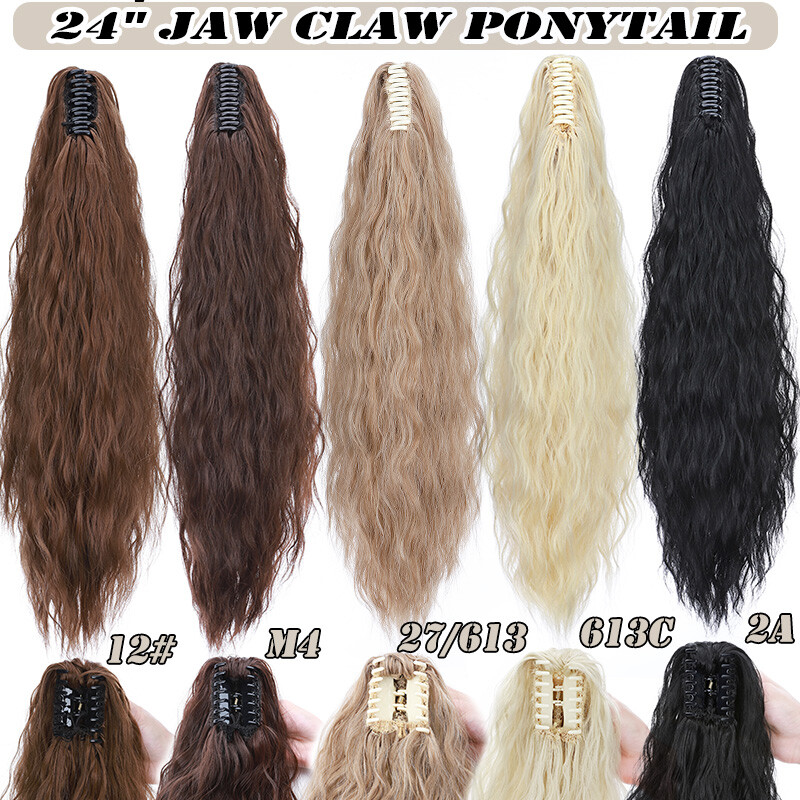 High Puff Kinky Curly Claw Ponytail Clip In Hair Extension Pony Tail For Human