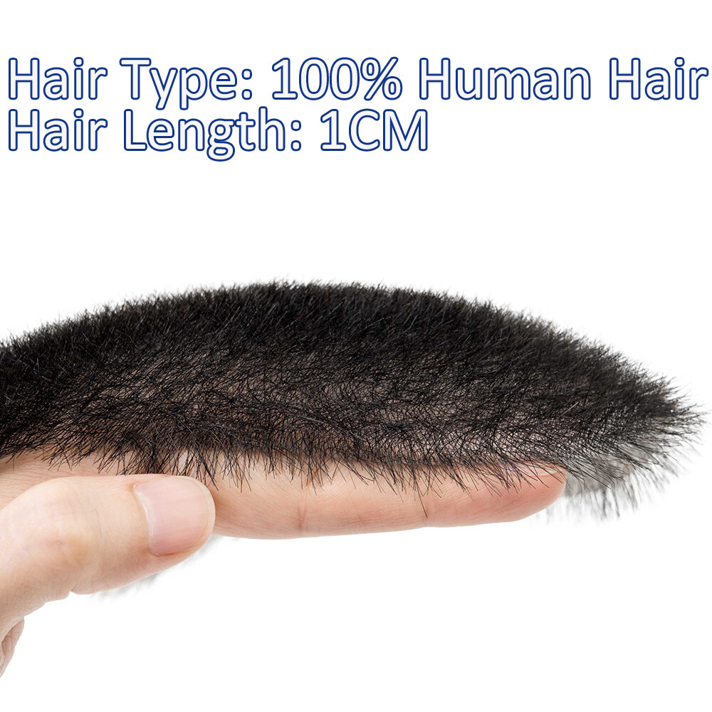 Mens Toupee Hairpiece Ultra Thin Skin PU Remy Hair System Replacement Short Wigs