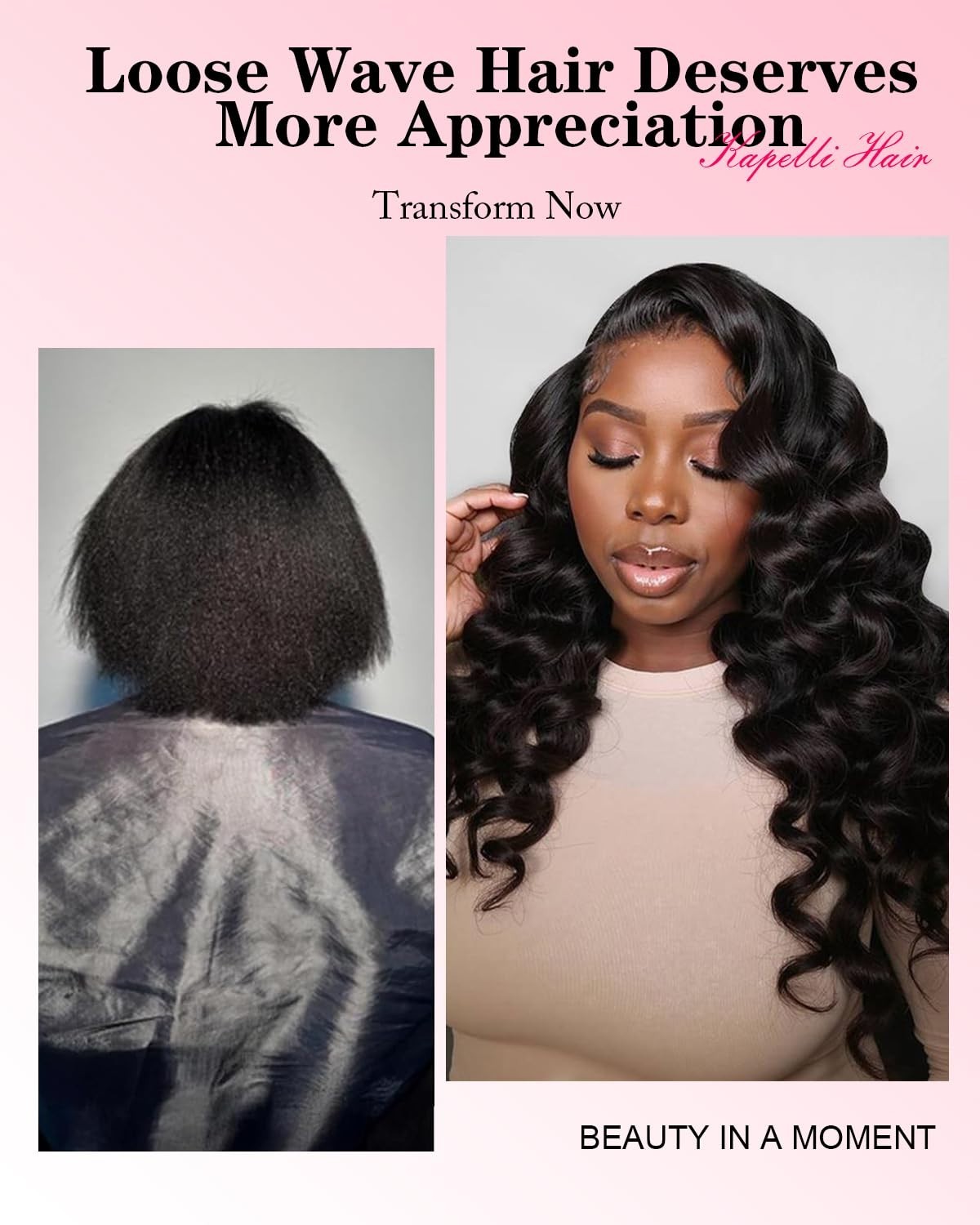 Loose Wave Human Hair Bundles with 5×5 HD Lace Closure, 12A Unprocessed Brazilia