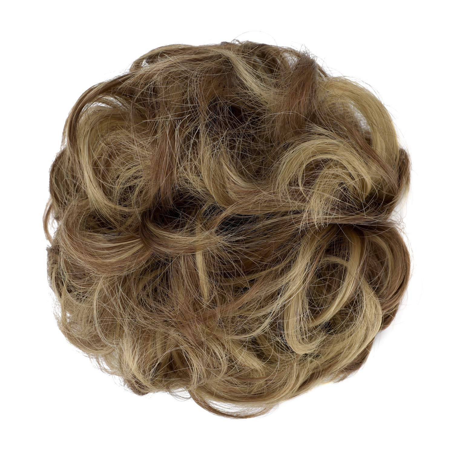 2 PCS Messy Bun Hair Piece Wavy Curly Scrunchies Synthetic Chignon Ponytail Hair