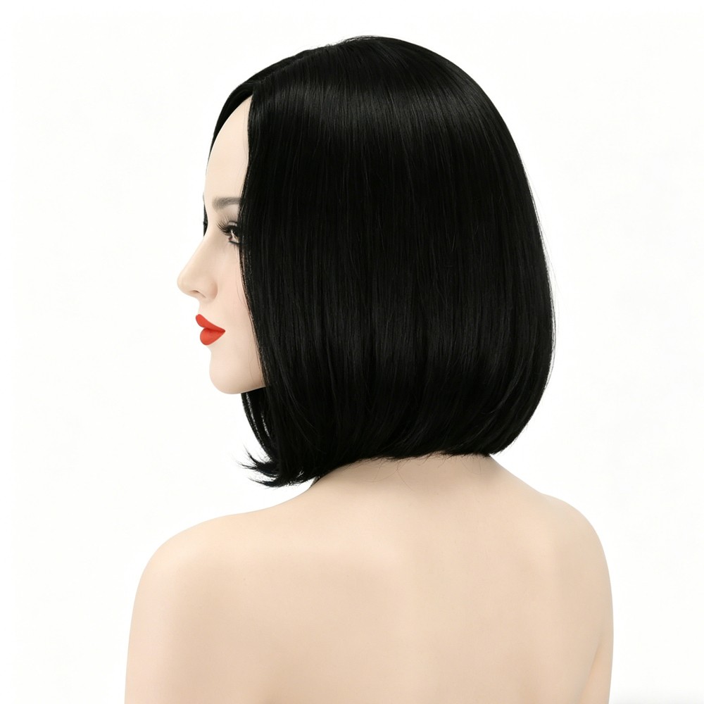 Fashion Black Short Straight Wig Synthetic Hairpiece Women Casual Daily Cosplay