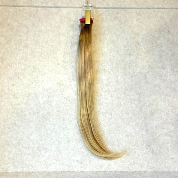 Glam Seamless 20″ Tape In Hair Extensions Ash Brown Ash Blonde #9/#22 20 Pack