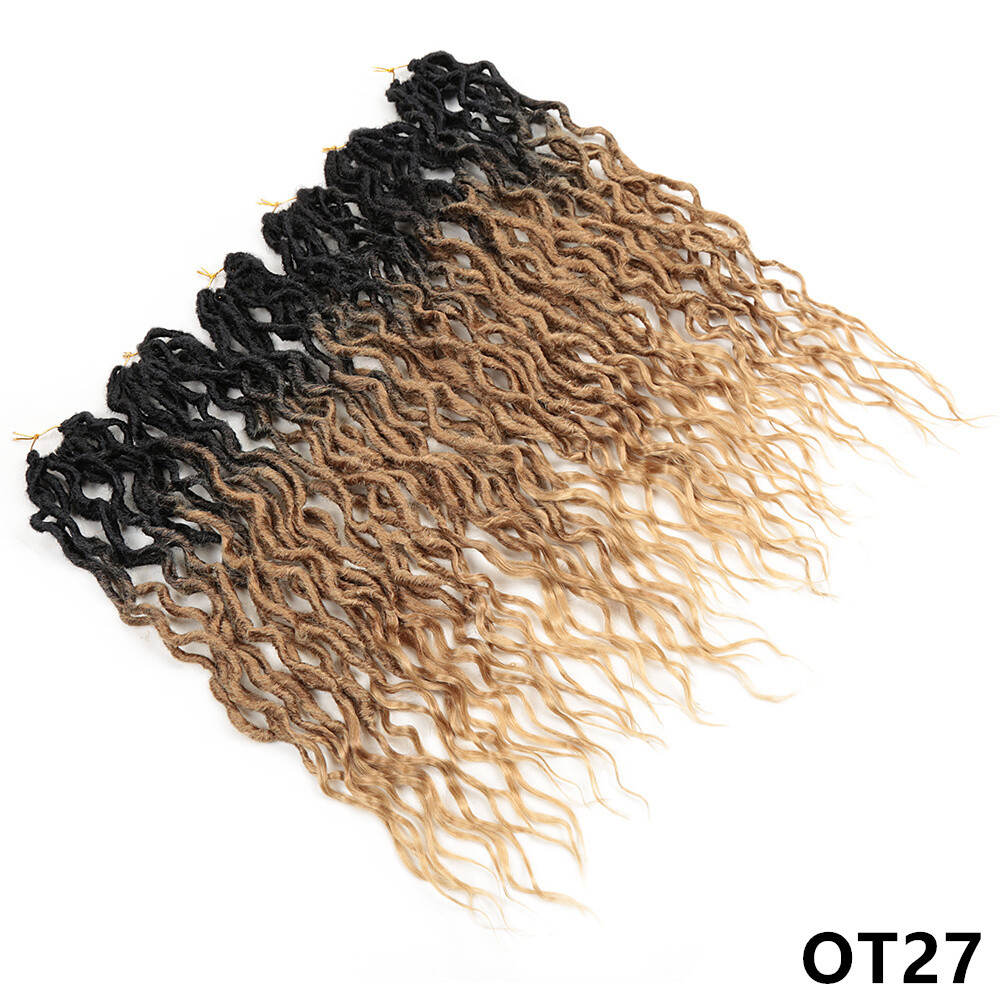 16″ Goddess Faux Locs Crochet Hair Bohemian Locs Crochet Braids Hair Extensions