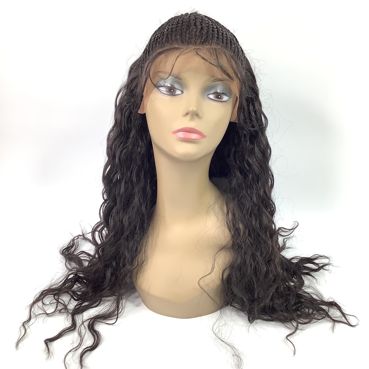 Magic Lace Front Braid Wig Color 2 38″ Braided Wavy