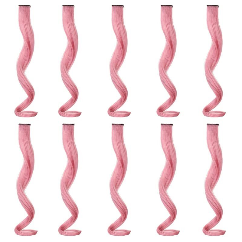 1/10PCS Hair Extensions Clips Party Highlights Curly Hairs Wavy Hairpiece Clip