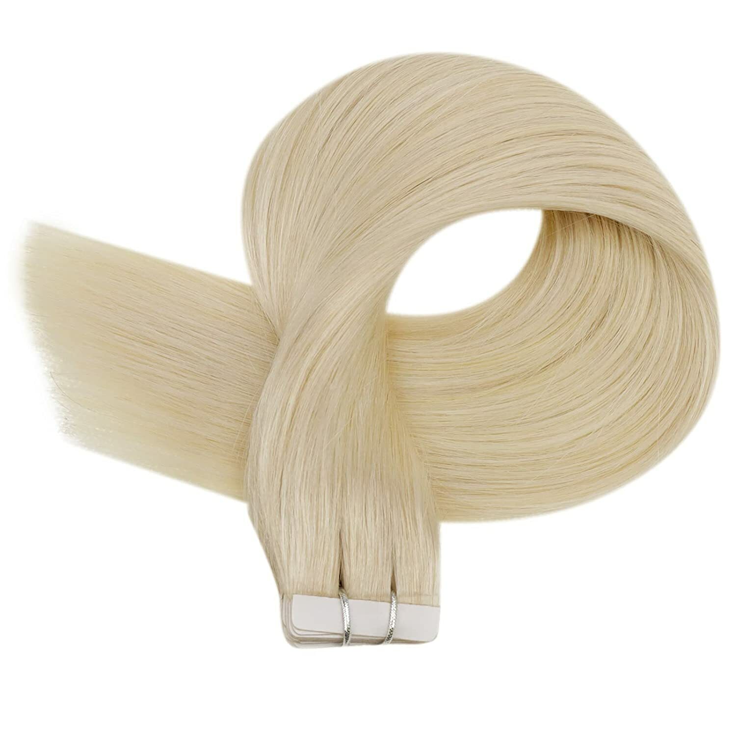 Tape in Hair Extensions Real Human Hair Seamless Skin Weft Balayage Blonde Hair