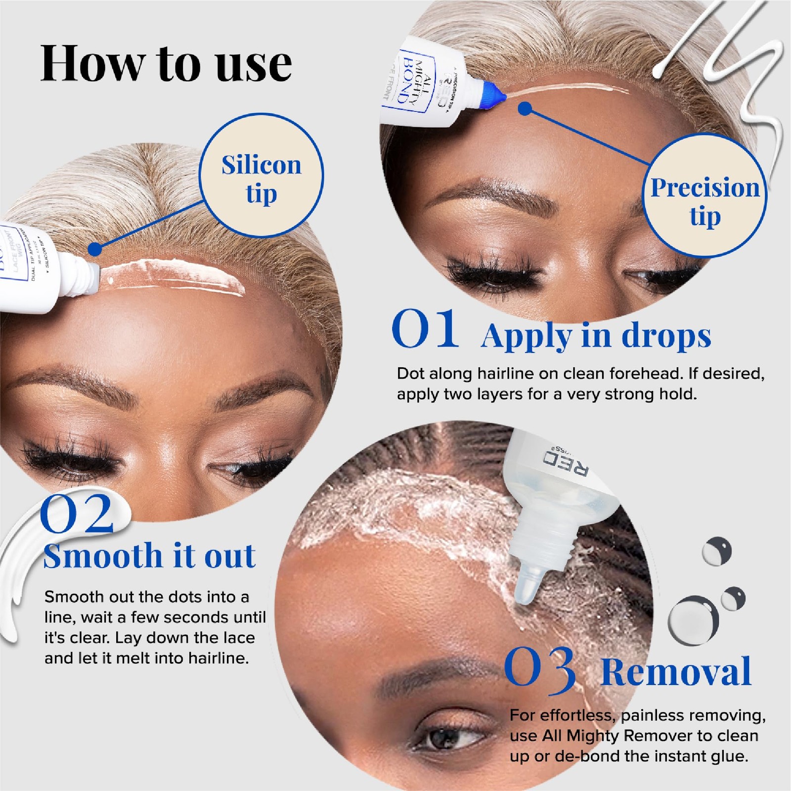 Mighty Bond Lace Front Wig Glue – Instant Dry, Water Resistant, Strong Hold