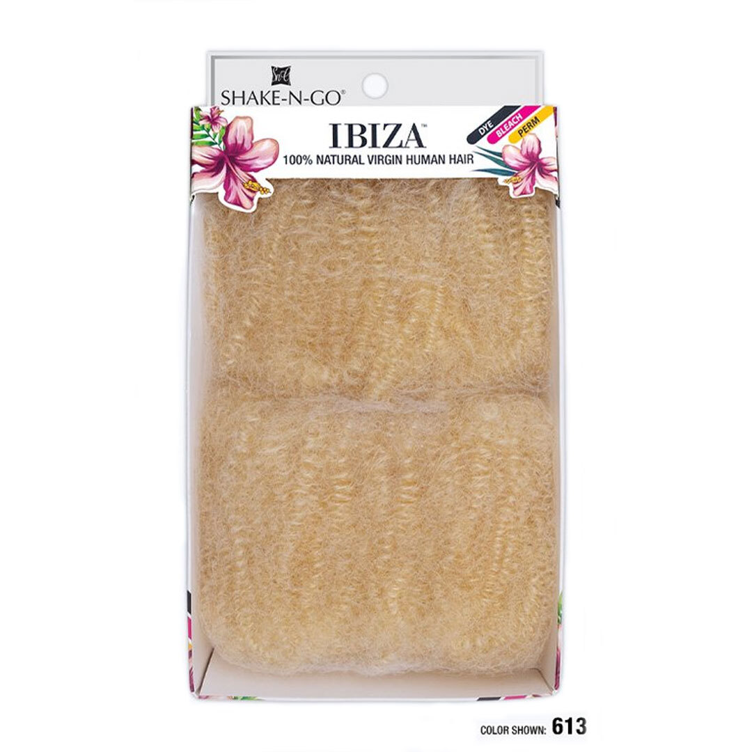 Shake-n-go Ibiza 100% Natural Virgin Human Hair – Afro Kinky Bulk 12″