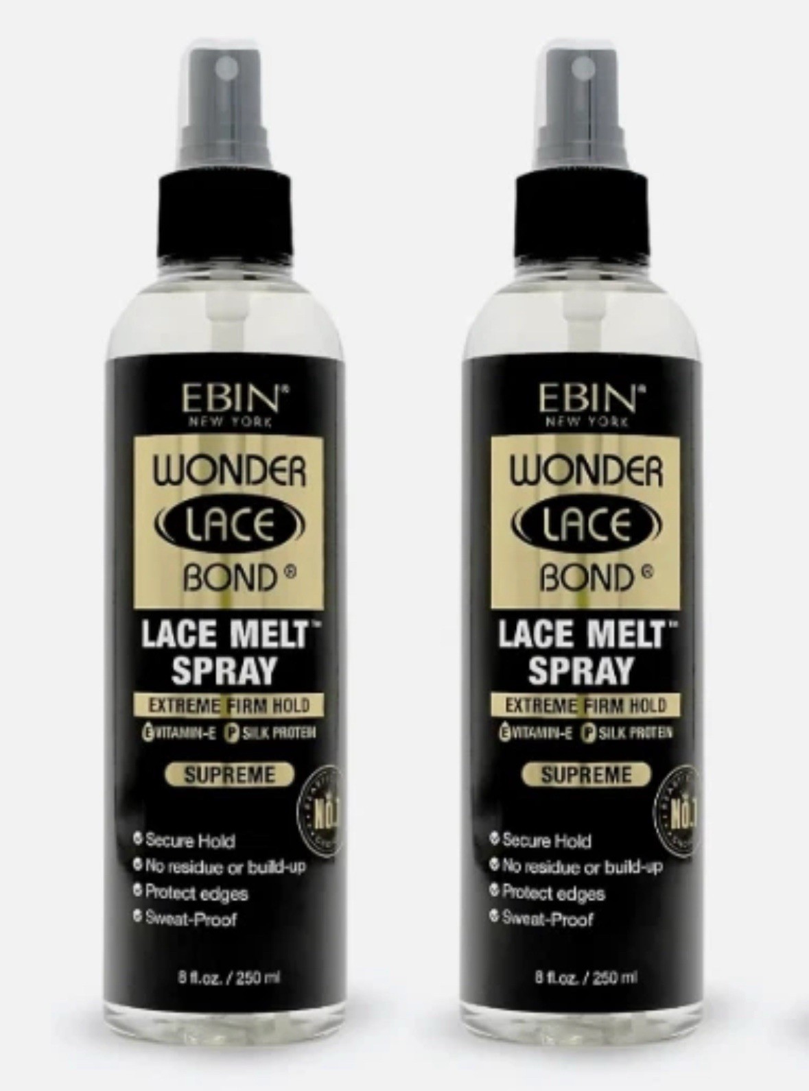 (4 PACK )EBIN New York Wonder Lace Bond Lace Melt Spray Extreme Firm Hold 8 oz