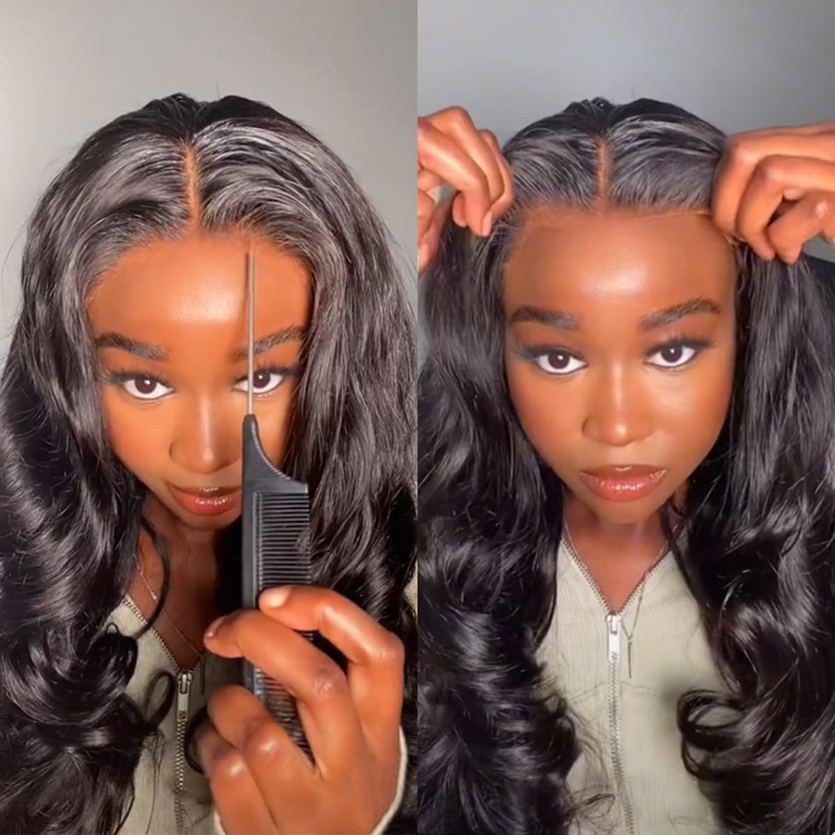 Brazilian Body Wave Precut 4×4 LaceFront Wig Human Hair Glueless Wig Wear and Go