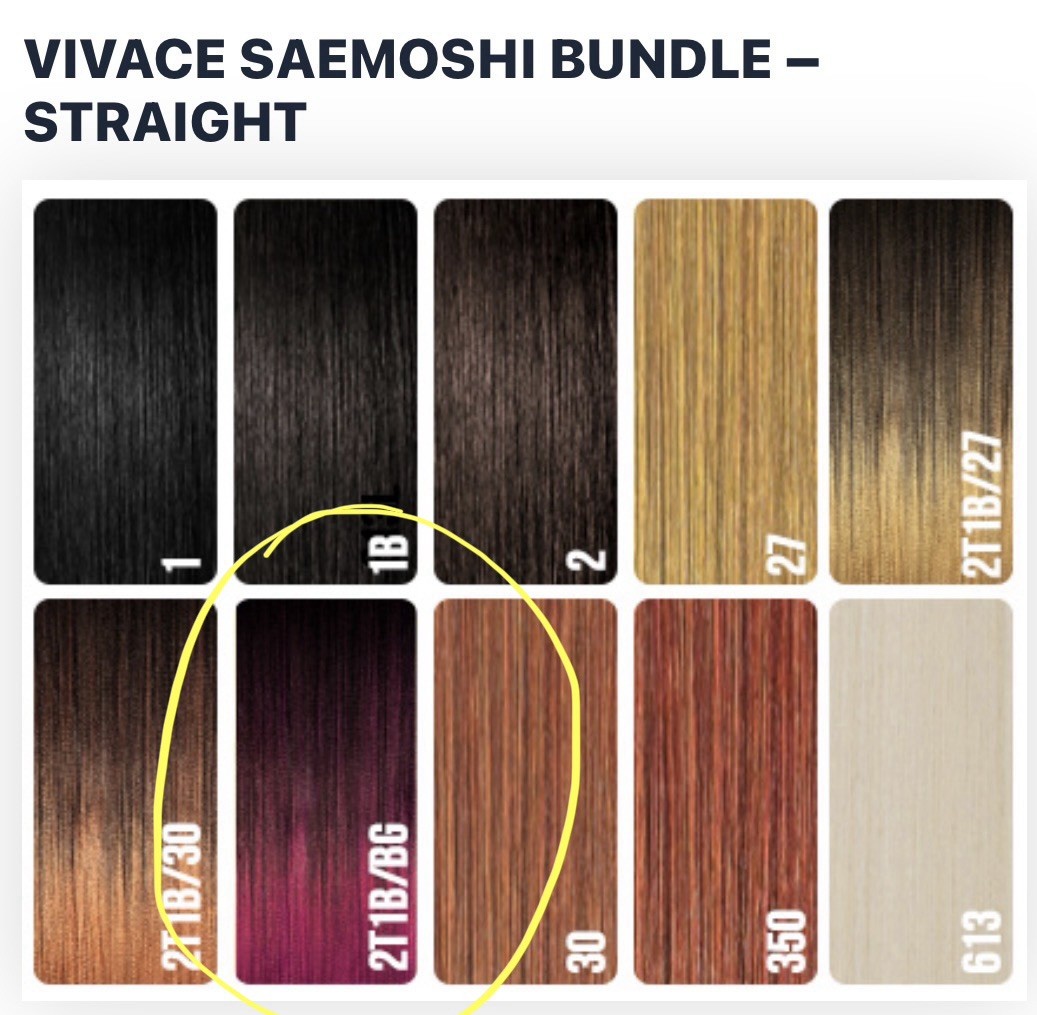 Lot Of 3 Vivace Saemoshi Bundle – Straight New Color 2T1B/BG All NEW Unopened