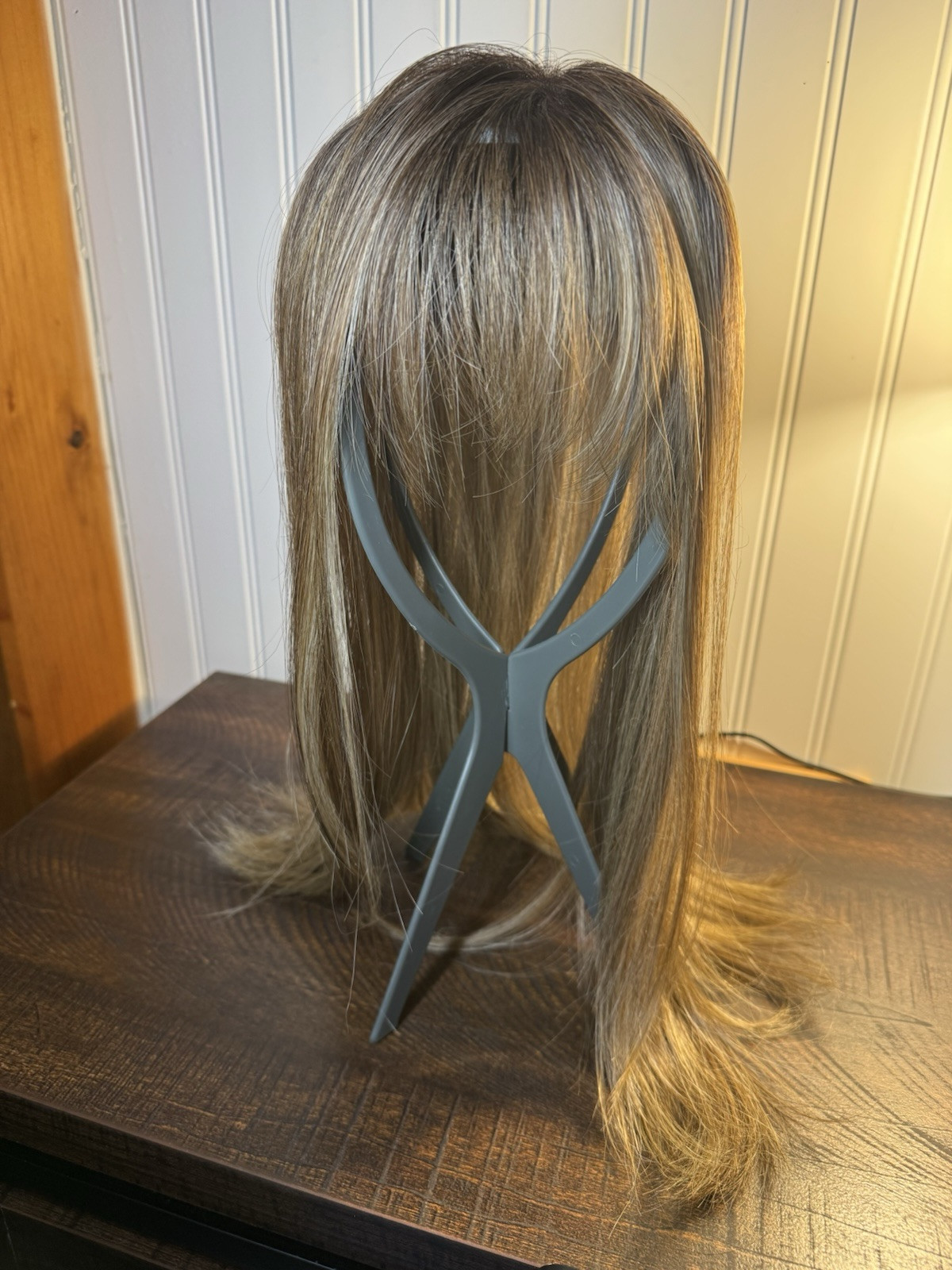 BELLE TRESS LACE FRONT MONO TOP BANGS 16” HF In Brown Sugar Sweetcream